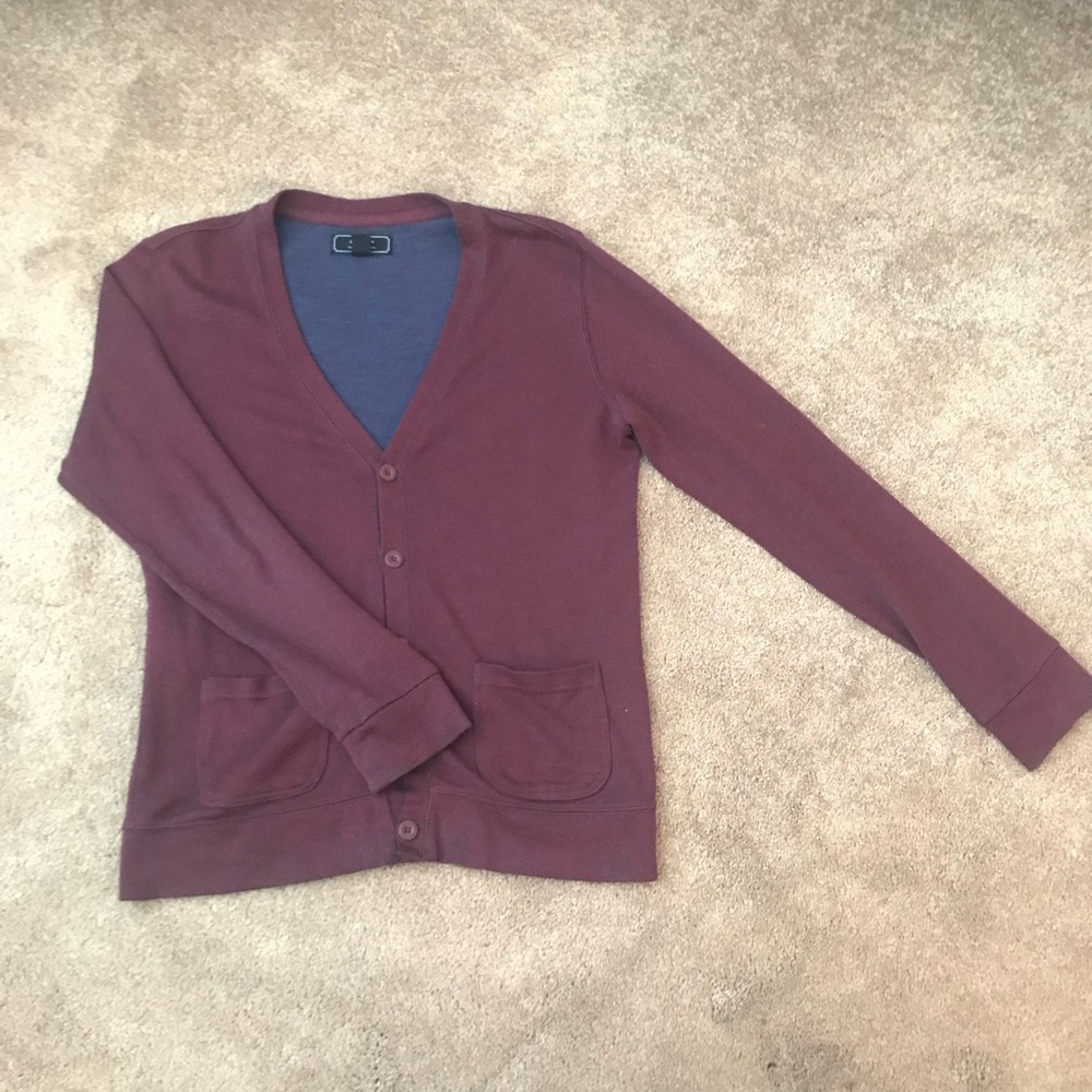 Burgandy button up Cardigan